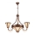 Kemar T/3 - Chandelier TANAJA 3xE14/60W+1xE27/100W red