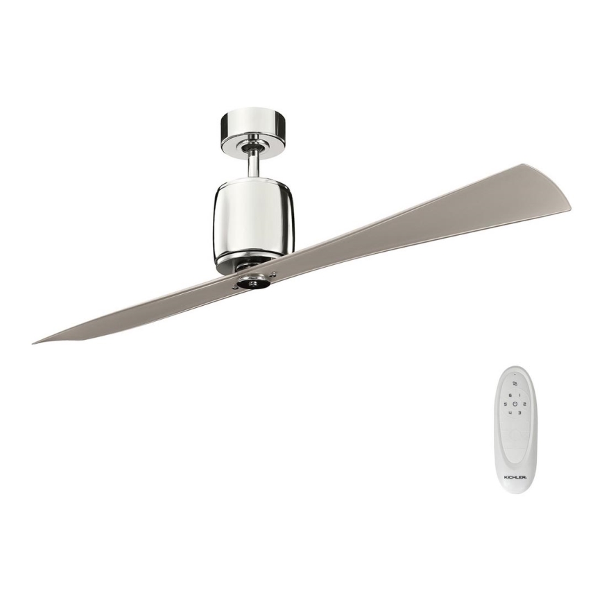 Kichler - Ceiling fan FERRON chrome + remote control