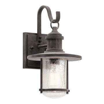 Kichler - Outdoor wall light RIVERWOOD 1xE27/100W/230V IP44 anthracite