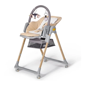 KINDERKRAFT - Children's dining chair 2in1 LASTREE beige/grey