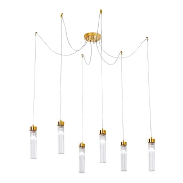 Kolarz 6009.30630 - Chandelier on a string RAGGIO 6xE14/25W/230V 24K gold