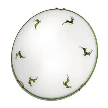 Kolarz 731.11.4.100-Ceiling light NONNA 1xE27/60W/230V pr.30 cm deer green