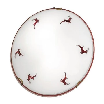 Kolarz 731.11.4.103-Ceiling light NONNA 1xE27/60W/230V pr.30cm deer red