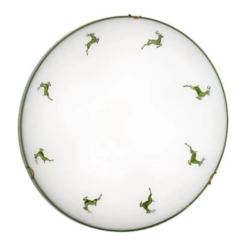 Kolarz 731.13.4.100-Ceiling light NONNA 3xE27/60W/230V pr.50 cm deer green