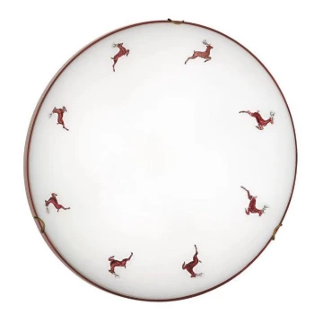 Kolarz 731.13.4.103-Ceiling light NONNA 3xE27/60W/230V pr.50cm deer red