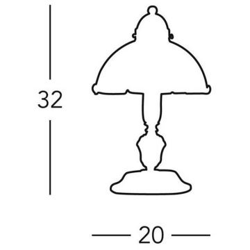 Kolarz 731.73.53 - Table lamp NONNA 1xE14/60W/230V