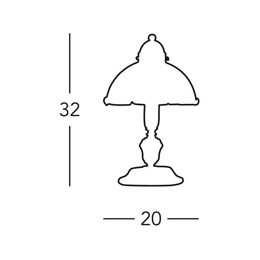 Kolarz 731.73.53 - Table lamp NONNA 1xE14/60W/230V