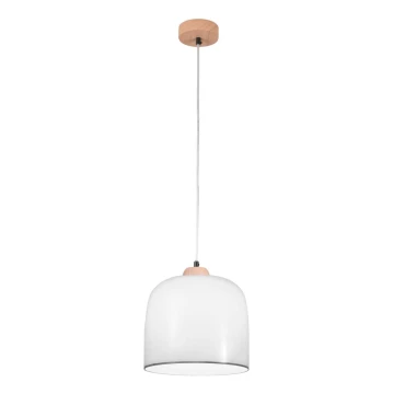 Kolarz A1352.31.Gr - Chandelier on a string NONNA 1xE27/60W/230V oak/white/grey