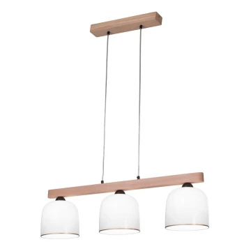 Kolarz A1352.83.Au - Chandelier on a string NONNA 3xE27/60W/230V oak/white/gold