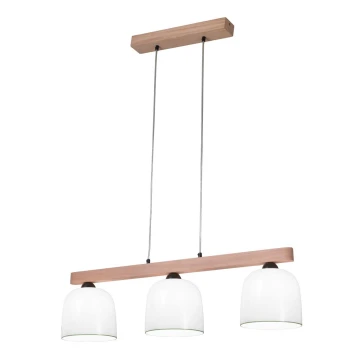 Kolarz A1352.83.G - Chandelier on a string NONNA 3xE27/60W/230V oak/white/green