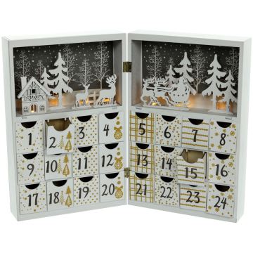 LED Advent calendar LED/2xAAA warm white