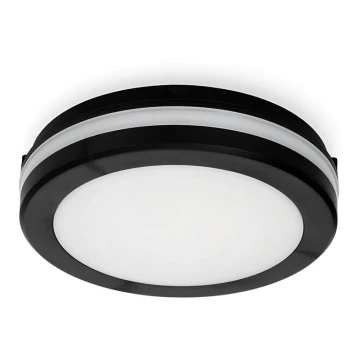 LED Bathroom ceiling light LED/12W/230V 3000/4000/6500K IP65 d. 20 cm black