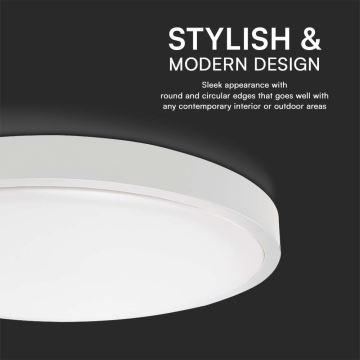 LED Bathroom ceiling light SAMSUNG CHIP LED/18W/230V IP44 3000K d. 25 cm white