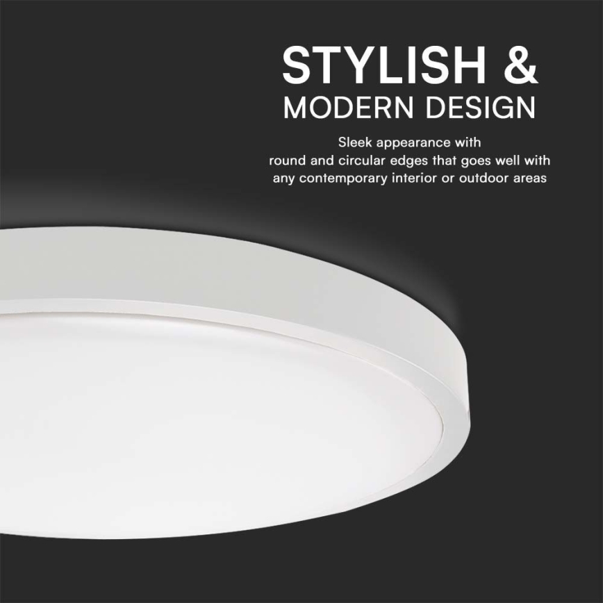 LED Bathroom ceiling light SAMSUNG CHIP LED/18W/230V IP44 4000K d. 25 cm white