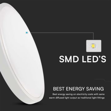 LED Bathroom ceiling light SAMSUNG CHIP LED/18W/230V IP44 6500K d. 25 cm white