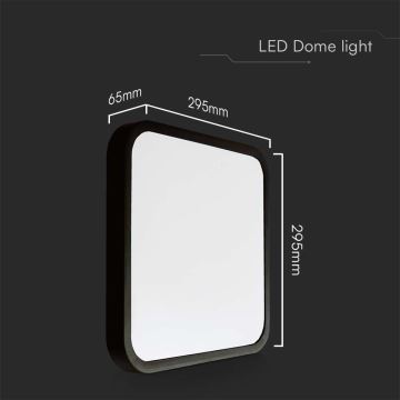 LED Bathroom ceiling light SAMSUNG CHIP LED/24W/230V IP44 3000K 29x29 cm black