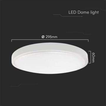 LED Bathroom ceiling light SAMSUNG CHIP LED/24W/230V IP44 3000K d. 29 cm white