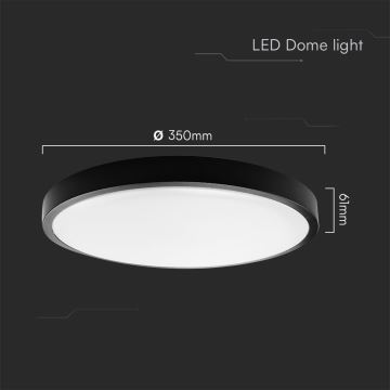 LED Bathroom ceiling light SAMSUNG CHIP LED/36W/230V IP44 4000K d. 35 cm black