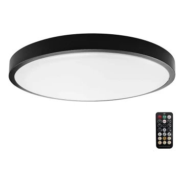LED Bathroom ceiling light with sensor LED/24W/230V 4000K IP44 black + remote control