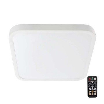 LED Bathroom ceiling light with sensor SAMSUNG CHIP LED/18W/230V IP44 4000K 29x29 cm white + remote control