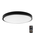 LED Bathroom ceiling light with sensor SAMSUNG CHIP LED/18W/230V IP44 4000K d. 29 cm black + remote control