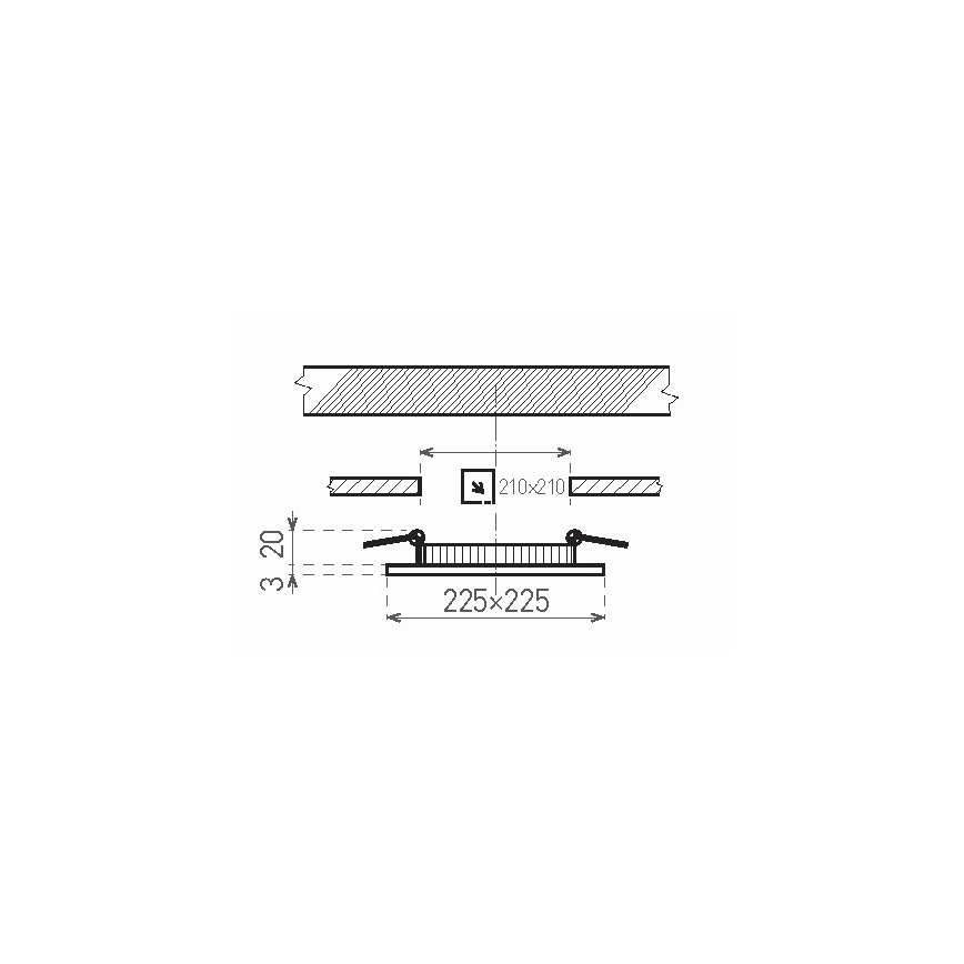 LED Bathroom recessed light VEGA LED/18W/230V 3800K 22,5 cm IP44