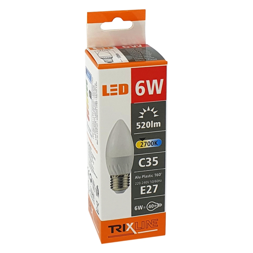 LED Bulb C35 E27/6W/230V 2700K