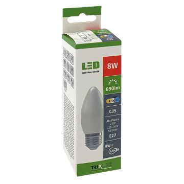 LED Bulb C35 E27/8W/230V 4200K