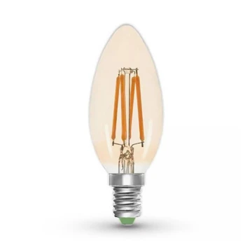 LED Bulb CLASIC AMBER C35 E14/5W/230V 2200K -  Brilagi