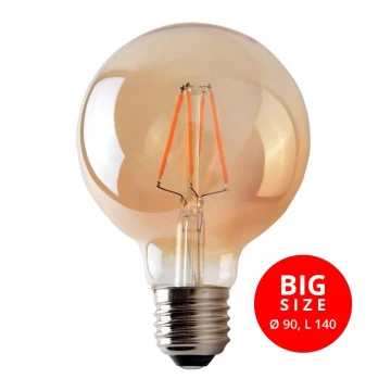 LED Bulb CLASIC AMBER G95 E27/8W/230V 2200K – Brilagi