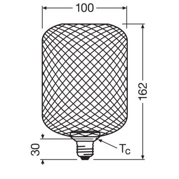 LED Bulb DECOR FLAT E27/3,5W/230V 2700K black - Osram