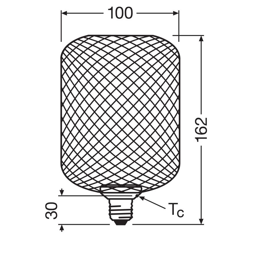 LED Bulb DECOR FLAT E27/3,5W/230V 2700K black - Osram