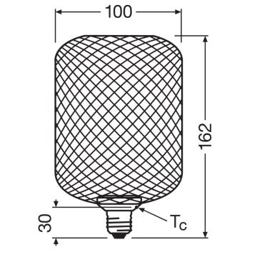 LED Bulb DECOR FLAT E27/3,5W/230V 2700K gold - Osram