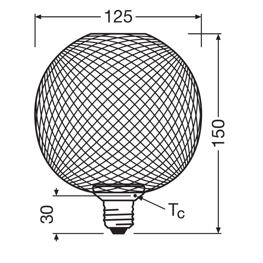 LED Bulb DECOR FLAT G125 E27/3,5W/230V 2700K gold - Osram