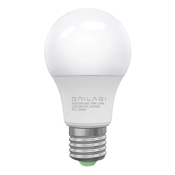 LED Bulb ECOLINE A60 E27/10W/230V 3,000K - Brilagi
