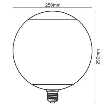 LED Bulb FILAMENT SMOKE G250 E27/4W/230V 1800K