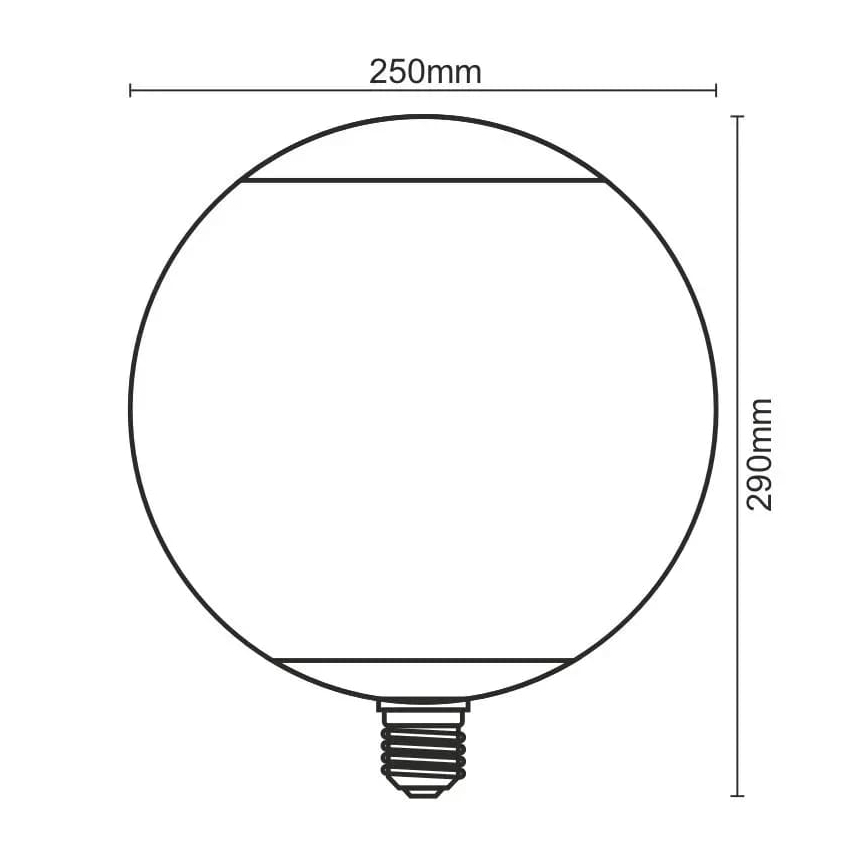 LED Bulb FILAMENT SMOKE G250 E27/4W/230V 1800K