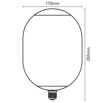 LED Bulb FILAMENT SMOKE T178 E27/4W/230V 1800K