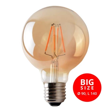LED bulb LEDSTAR AMBER G95 E27/8W/230V 2200K