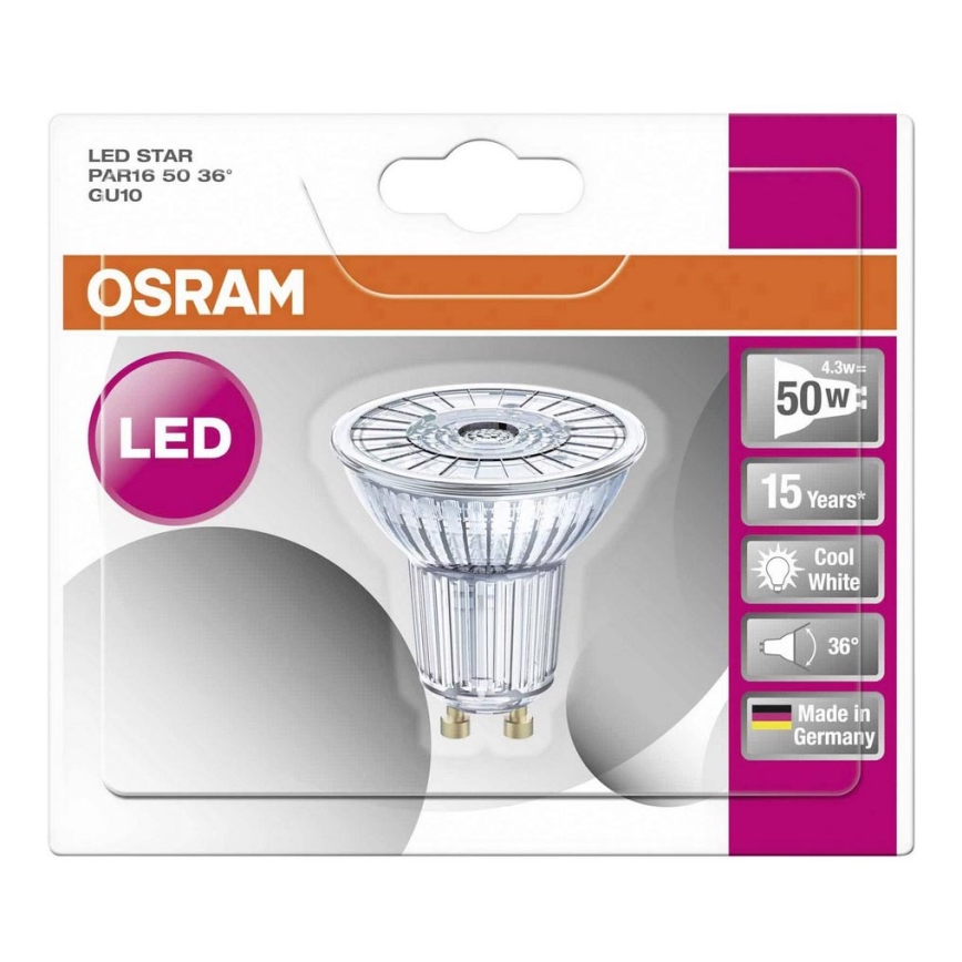 LED Bulb STAR GU10/4,3W/230V 4000K - Osram