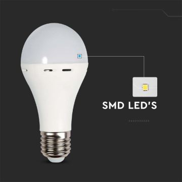 LED Bulb with emergency mode A70 E27/9W/230V 4000K