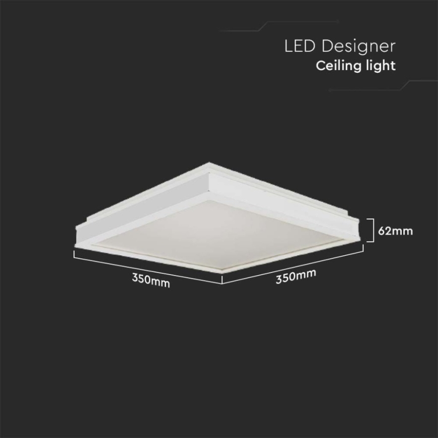 LED Ceiling light LED/18W/230V 4000K 35x35 cm white