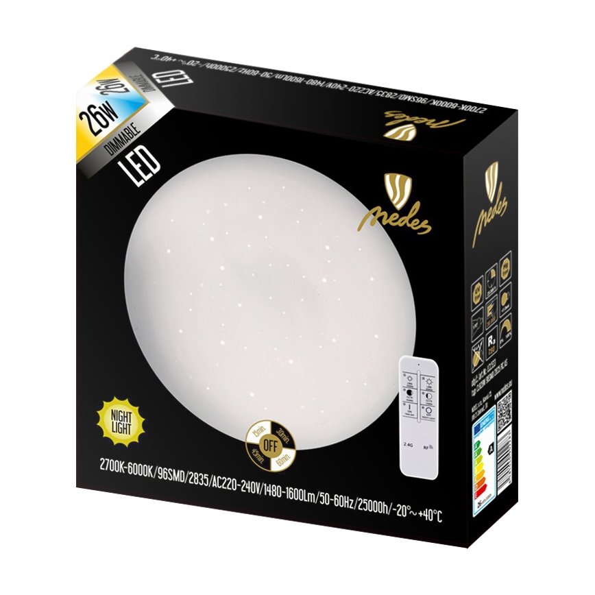 LED ceiling light LED/26W/230V dimming