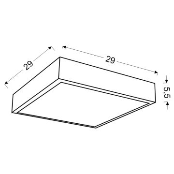 LED Ceiling light LUX LED/16W/230V white