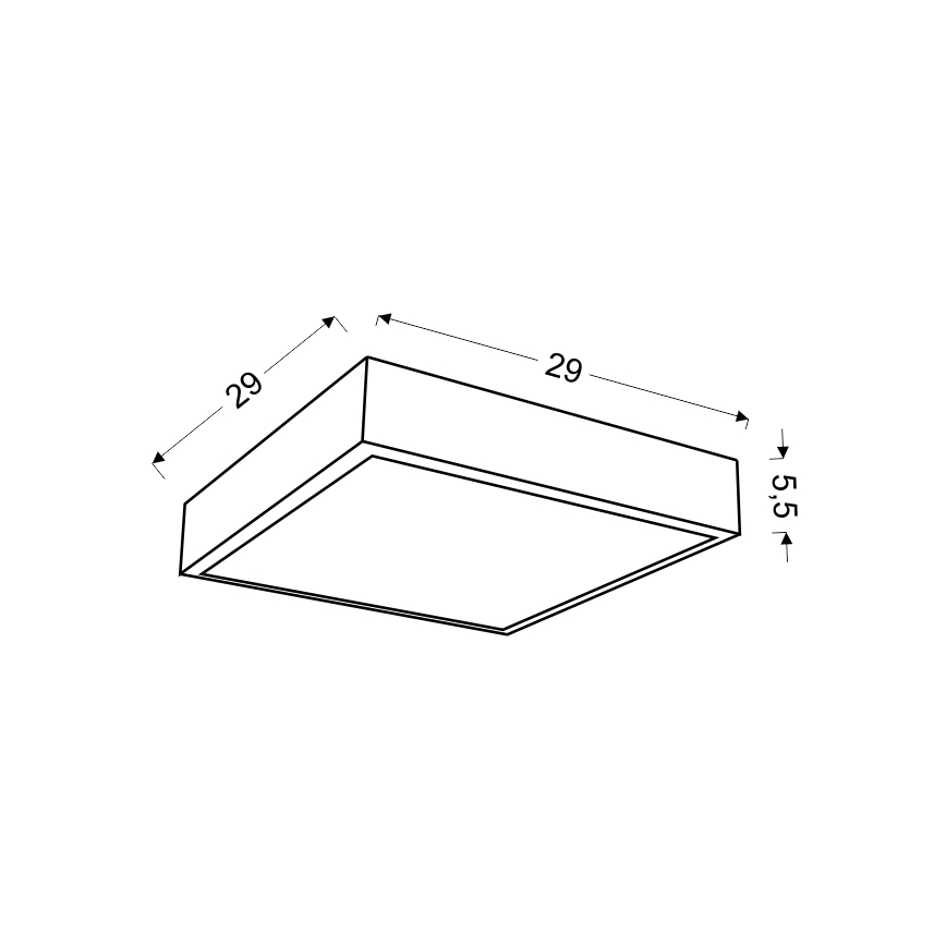 LED Ceiling light LUX LED/16W/230V white