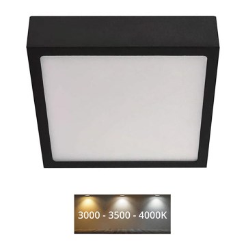 LED Ceiling light NEXXO LED/12,5W/230V 3000/3500/4000K 17x17 cm black