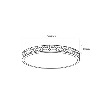 LED Ceiling light SHINY LED/34W/230V clear