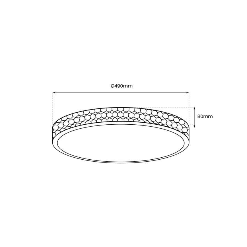 LED Ceiling light SHINY LED/34W/230V clear