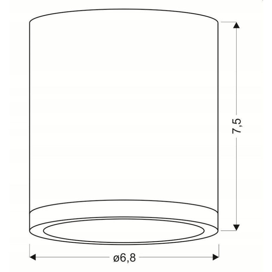 LED Ceiling light TUBA LED/5W/230V white/beige