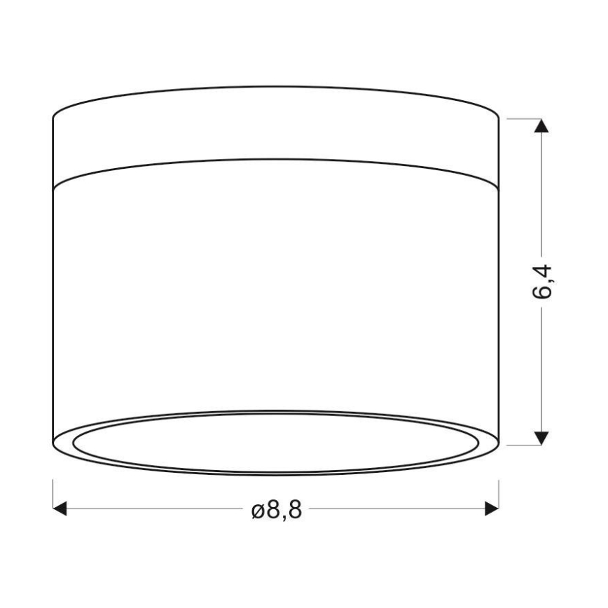 LED Ceiling light TUBA LED/9W/230V white/beige